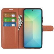 Samsung Galaxy S25 Hoesje - MobyDefend Kunstleren Wallet Book Case (Sluiting Voorkant) - Bruin