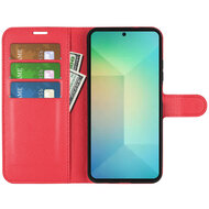 Samsung Galaxy S25 Hoesje - MobyDefend Kunstleren Wallet Book Case (Sluiting Voorkant) - Rood