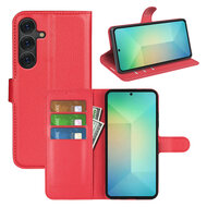 Samsung Galaxy S25 Hoesje - MobyDefend Kunstleren Wallet Book Case (Sluiting Voorkant) - Rood