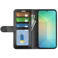 Samsung Galaxy S25 Hoesje - MobyDefend Wallet Book Case (Sluiting Achterkant) - Zwart