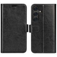 Samsung Galaxy S25 Hoesje - MobyDefend Wallet Book Case (Sluiting Achterkant) - Zwart