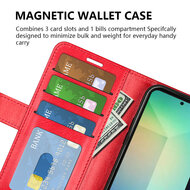 Samsung Galaxy S25 Hoesje - MobyDefend Wallet Book Case (Sluiting Achterkant) - Bruin