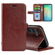 Samsung Galaxy S25 Hoesje - MobyDefend Wallet Book Case (Sluiting Achterkant) - Bruin