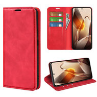 OnePlus 13 Hoesje - MobyDefend Luxe Wallet Bookcase (Magnetische Sluiting) - Rood
