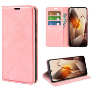 OnePlus 13 Hoesje - MobyDefend Luxe Wallet Bookcase (Magnetische Sluiting) - Roze
