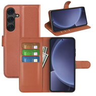 Samsung Galaxy S25 Plus (S25+) Hoesje - MobyDefend Kunstleren Wallet Book Case (Sluiting Voorkant) - Bruin