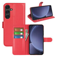 Samsung Galaxy S25 Plus (S25+) Hoesje - MobyDefend Kunstleren Wallet Book Case (Sluiting Voorkant) - Rood