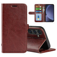 Samsung Galaxy S25 Plus (S25+) Hoesje - MobyDefend Wallet Book Case (Sluiting Achterkant) - Bruin