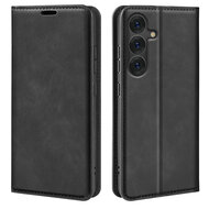 Samsung Galaxy S25 Plus (S25+) Hoesje - MobyDefend Luxe Wallet Bookcase (Magnetische Sluiting) - Zwart