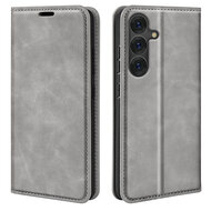 Samsung Galaxy S25 Plus (S25+) Hoesje - MobyDefend Luxe Wallet Bookcase (Magnetische Sluiting) - Grijs
