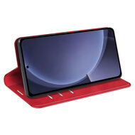 Samsung Galaxy S25 Plus (S25+) Hoesje - MobyDefend Luxe Wallet Bookcase (Magnetische Sluiting) - Rood