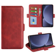 Samsung Galaxy S25 Plus (S25+) Hoesje - MobyDefend Luxe Wallet Book Case (Sluiting Zijkant) - Rood