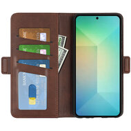 Samsung Galaxy S25 Hoesje - MobyDefend Luxe Wallet Book Case (Sluiting Zijkant) - Bruin