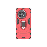 OnePlus 13R Hoesje - MobyDefend Dubbelgelaagde Pantsercase Met Standaard - Rood