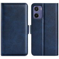 Motorola Moto E15 / G05 Hoesje - MobyDefend Luxe Wallet Book Case (Sluiting Zijkant) - Blauw
