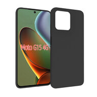 Motorola Moto G15 / G15 Power Hoesje - MobyDefend TPU Backcover - Mat Zwart