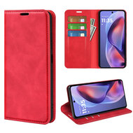 Motorola Moto E15 / G05 Hoesje - MobyDefend Luxe Wallet Bookcase (Magnetische Sluiting) - Rood