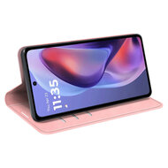 Motorola Moto E15 / G05 Hoesje - MobyDefend Luxe Wallet Bookcase (Magnetische Sluiting) - Roze