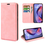 Motorola Moto E15 / G05 Hoesje - MobyDefend Luxe Wallet Bookcase (Magnetische Sluiting) - Roze