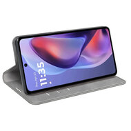Motorola Moto E15 / G05 Hoesje - MobyDefend Luxe Wallet Bookcase (Magnetische Sluiting) - Grijs