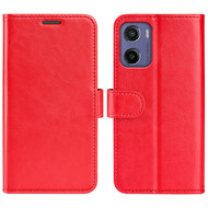 Motorola Moto E15 / G05 Hoesje - MobyDefend Wallet Book Case (Sluiting Achterkant) - Rood