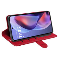 Motorola Moto E15 / G05 Hoesje - MobyDefend Wallet Book Case (Sluiting Achterkant) - Rood