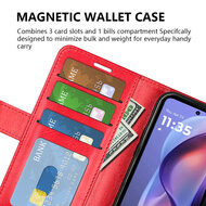 Motorola Moto E15 / G05 Hoesje - MobyDefend Wallet Book Case (Sluiting Achterkant) - Bruin