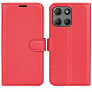 Motorola Moto G15 / G15 Power Hoesje - MobyDefend Kunstleren Wallet Book Case (Sluiting Voorkant) - Rood