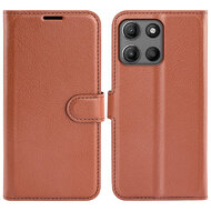 Motorola Moto G15 / G15 Power Hoesje - MobyDefend Kunstleren Wallet Book Case (Sluiting Voorkant) - Bruin