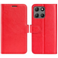 Motorola Moto G15 / G15 Power Hoesje - MobyDefend Wallet Book Case (Sluiting Achterkant) - Rood