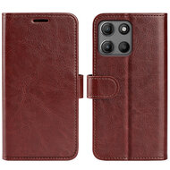 Motorola Moto G15 / G15 Power Hoesje - MobyDefend Wallet Book Case (Sluiting Achterkant) - Bruin