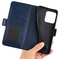 Motorola Moto G15 / G15 Power Hoesje - MobyDefend Luxe Wallet Book Case (Sluiting Zijkant) - Blauw