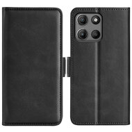 Motorola Moto G15 / G15 Power Hoesje - MobyDefend Luxe Wallet Book Case (Sluiting Zijkant) - Zwart