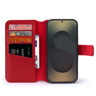 Samsung Galaxy S25 Ultra Hoesje - Luxe MobyDefend Wallet Bookcase - Rood