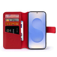 Samsung Galaxy S25 Plus (S25+) Hoesje - Luxe MobyDefend Wallet Bookcase - Rood