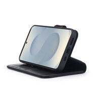 Samsung Galaxy S25 Hoesje - Luxe MobyDefend Wallet Bookcase - Zwart