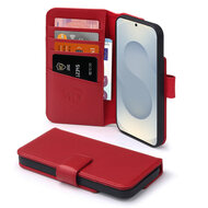Samsung Galaxy S25 Hoesje - Luxe MobyDefend Wallet Bookcase - Rood