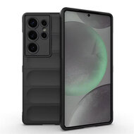 Samsung Galaxy S25 Ultra Hoesje - MobyDefend TPU Gripcase - Zwart