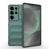 Samsung Galaxy S25 Ultra Hoesje - MobyDefend TPU Gripcase - Groen
