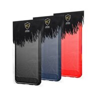 Xiaomi Redmi Note 14 5G Hoesje - MobyDefend TPU Backcover - Geborstelde Metaal &amp; Carbon-Look - Zwart