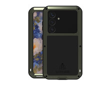 Samsung Galaxy S25 Hoes - Love Mei Metalen Case - Extreme Protection - Groen