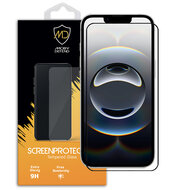 iPhone 16e Screenprotector - MobyDefend Screensaver Met Zwarte Randen - Gehard Glas 