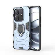 Xiaomi Redmi Note 14 5G Hoesje - MobyDefend Dubbelgelaagde Pantsercase Met Standaard - Blauw