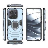 Xiaomi Redmi Note 14 5G Hoesje - MobyDefend Dubbelgelaagde Pantsercase Met Standaard - Blauw