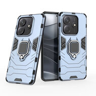 Xiaomi Redmi Note 14 5G Hoesje - MobyDefend Dubbelgelaagde Pantsercase Met Standaard - Blauw