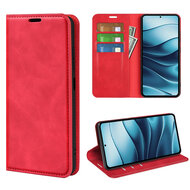 Xiaomi Redmi Note 14 5G Hoesje - MobyDefend Luxe Wallet Bookcase (Magnetische Sluiting) - Rood