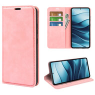 Xiaomi Redmi Note 14 5G Hoesje - MobyDefend Luxe Wallet Bookcase (Magnetische Sluiting) - Roze