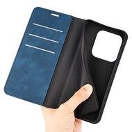 Xiaomi Redmi Note 14 5G Hoesje - MobyDefend Luxe Wallet Bookcase (Magnetische Sluiting) - Blauw