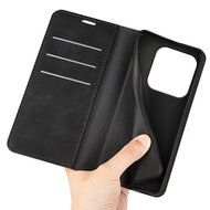 Xiaomi Redmi Note 14 5G Hoesje - MobyDefend Luxe Wallet Bookcase (Magnetische Sluiting) - Zwart