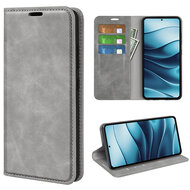 Xiaomi Redmi Note 14 5G Hoesje - MobyDefend Luxe Wallet Bookcase (Magnetische Sluiting) - Grijs